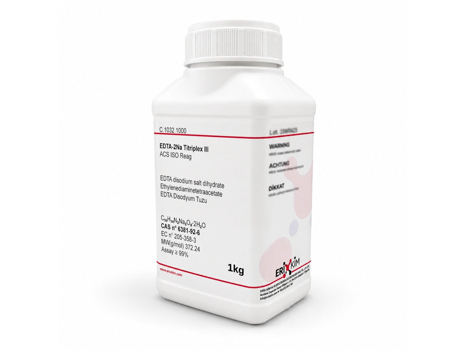 edta2na.jpg EDTA-2Na 1Kg - Ethylenediaminetetraacetic Acid - Görsel 1