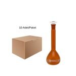 Balon Joje Amber 100 ml Plastik Kapaklı 10 Adet – Laboratuvar Ölçüm Şişesi