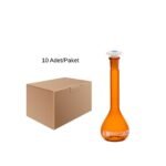 Balon Joje Amber 50 ml Plastik Kapaklı 10 Adet – Laboratuvar Ölçüm Şişesi
