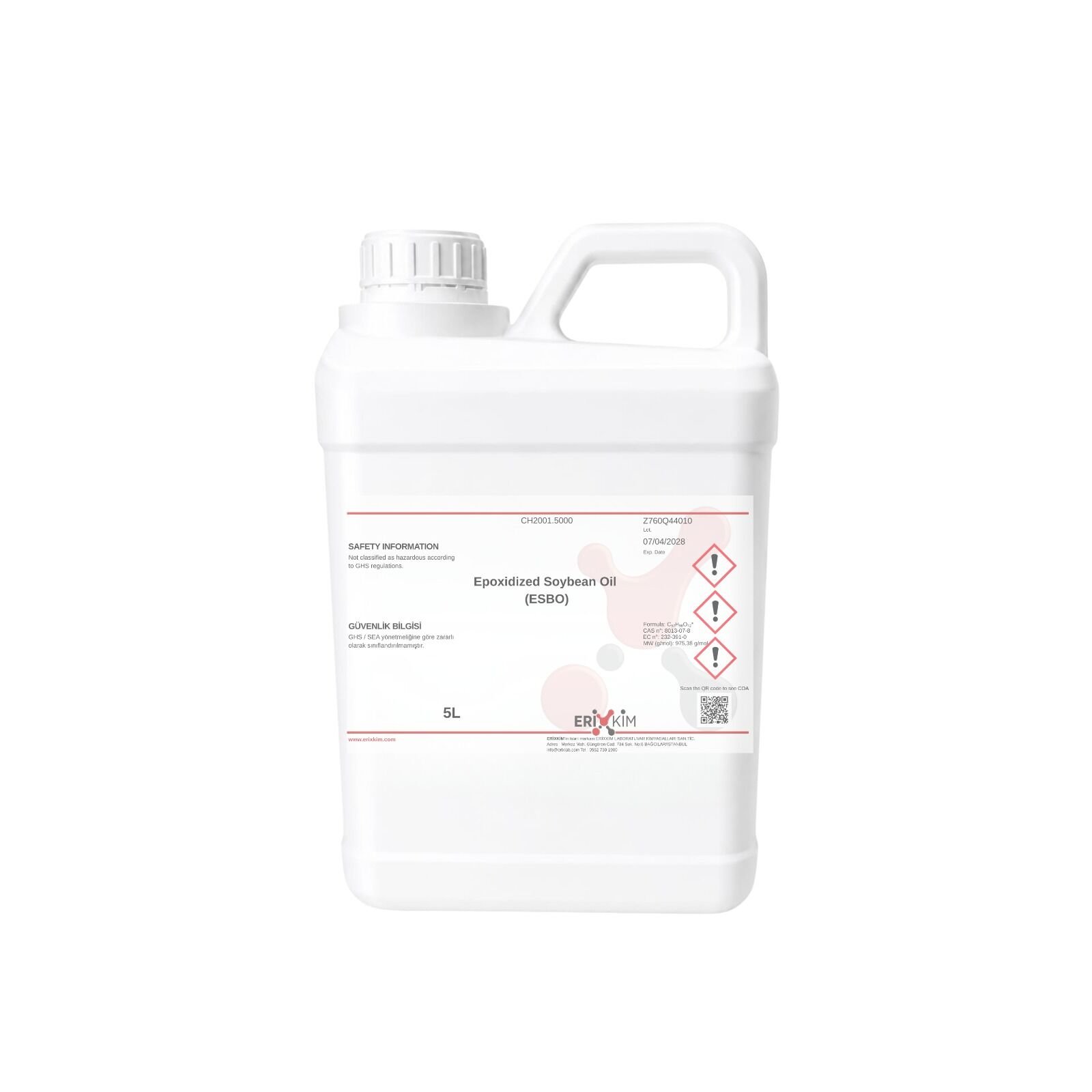 esbo-epoksi-soya-yagi-5-litre-pvc-stabilizator-ve-plastiklestirici.jpeg ESBO Epoksi Soya Yağı 5 Litre – PVC Stabilizatör ve Plastikleştirici - Görsel 1