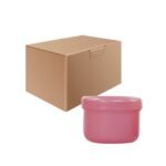 Numune Kabı 100 ml - Vida Kapaklı Pembe Plastik Pomad Kutusu 50 Adet